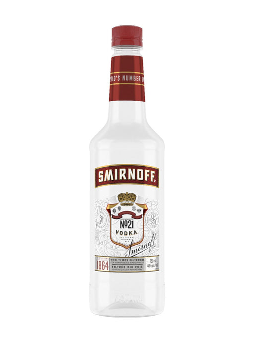 Smirnoff Vodka-PET 750ml (40% ABV) Smirnoff Vodka BAR 24