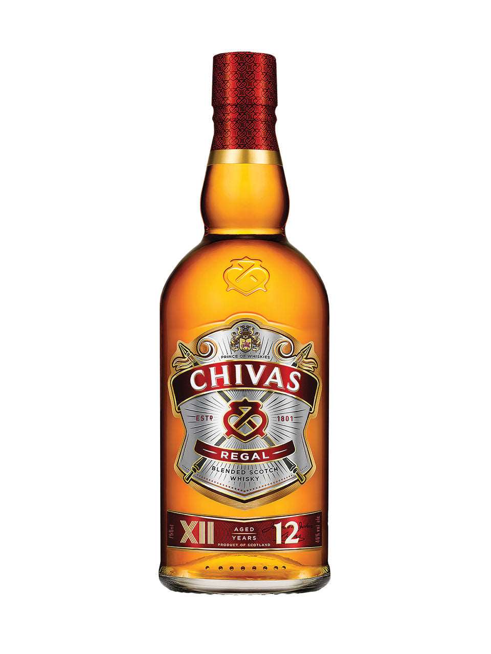 Chivas Regal 12 Year Old Scotch Whisky 750ml (40% ABV) Chivas